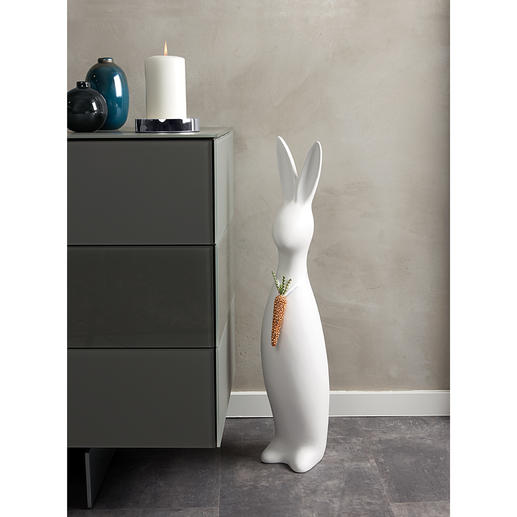 Lapin de pâques stylé « Kelinci » Plus grand que nature, discret et néanmoins efficace, avec paillettes scintillantes.