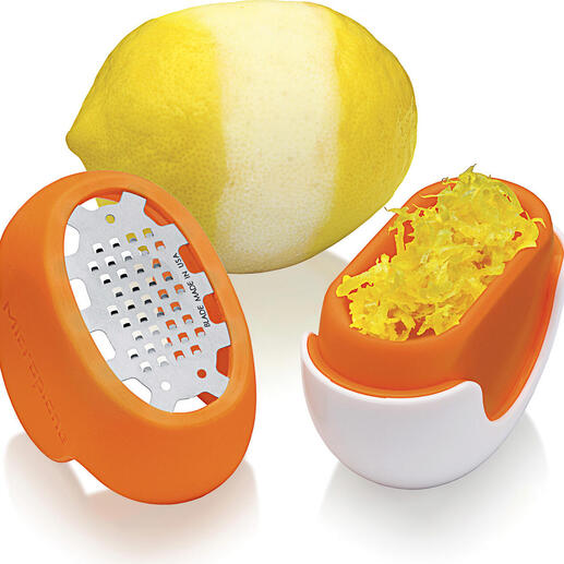 Râpe à zeste flexible Microplane® avec un citron