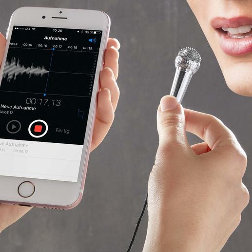 Mini-microphone pour smartphone Vous vous sentirez de suite dans la peau d’un animateur TV ou d’une star de la chanson