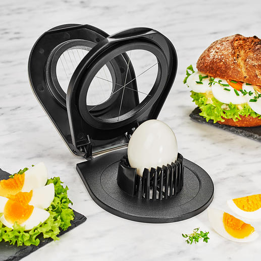 Coupe-œufs duo Gefu® Un seul objet pour couper vos œufs en tranches fines ou en quartiers.