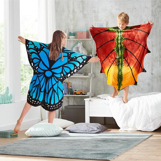 Poncho à motif Libérez le papillon ou le dragon enchanteur qui sommeille en votre enfant, tout en l’enveloppant de douceur.