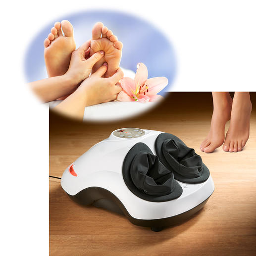 Appareil de massage des zones réflexes du pied Une combinaison rare : massage Shiatsu, aéromassage et fonction thermique. Le tout dans un seul appareil professionnel.