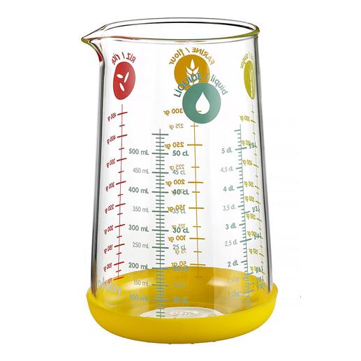 Verre mesureur en verre tout-en-un Le verre mesureur tout-en-un pour mesurer, réchauffer, mélanger …