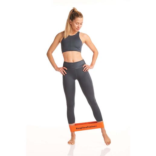 La bande booty loop vous soutient dans l’exécution exacte d’exercices ciblant les jambes et le fessier.
