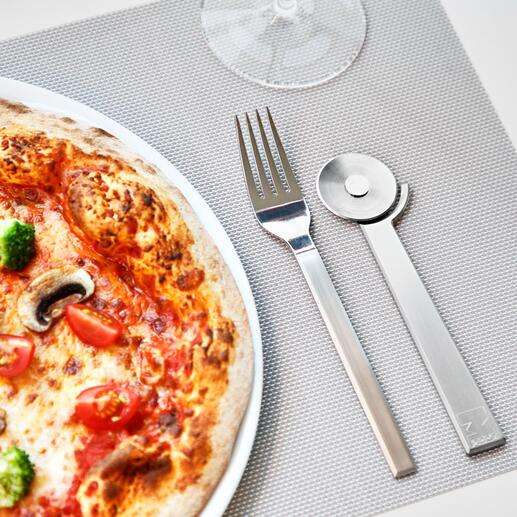 Le coupe-pizza classique au format de couvert est une alternative idéale au couteau.