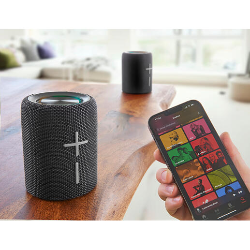 Enceinte stéréo Bluetooth divisible Son design sécable innovant offre un son stéréo riche. Sans câble.