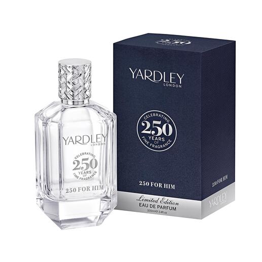 Eau de Parfum Yardley  « 250 », 100 ml Par le maître parfumeur avec un savoir-faire de 250 ans : le parfum anniversaire de Yardley/Londres.