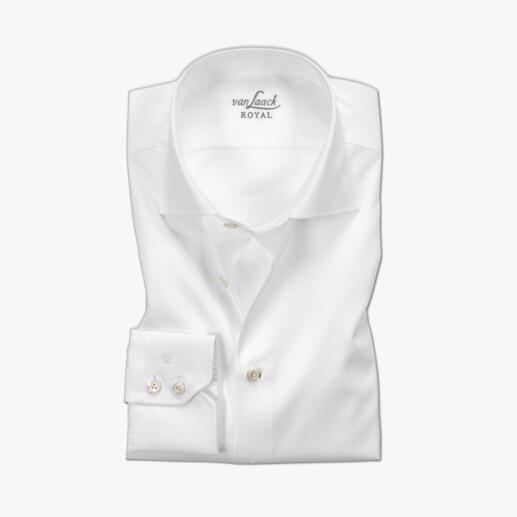 Chemise premium van Laack blanche, pliée avec des boutons.