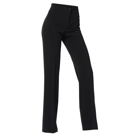 Pantalon d’affaires évasé Seductive Le pantalon évasé adapté au monde des affaires. Une coupe éprouvée, un tissu noble et une couleur classique.