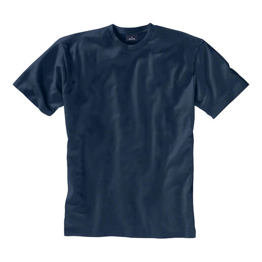 T-shirt Ragman 155 g en bleu foncé sur fond blanc.