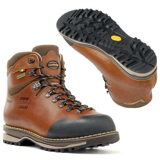 Chaussures de randonnée faites main Zamberlan® La chaussure de randonnée pour la vie : en cuir grainé façonné à la main. Imperméable et respirante.