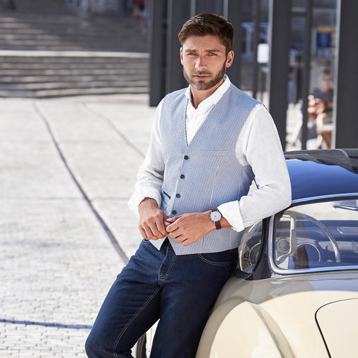 Gilet en seersucker Carl Gross Gilet en seersucker Carl Gross