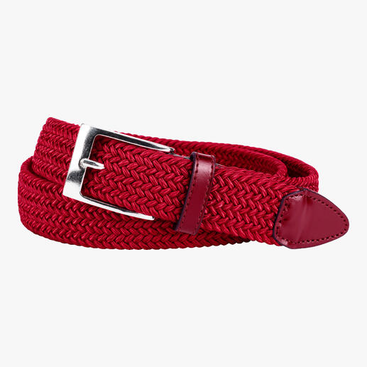 Ceinture élastique rouge pour femmes avec design classique.