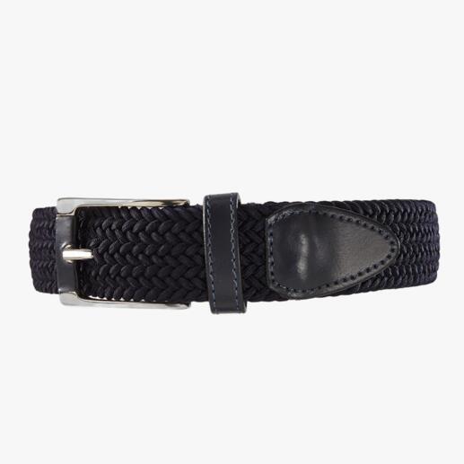Ceinture élastique navy pour femmes avec un motif tressé.