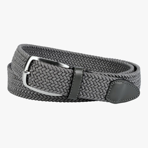 Ceinture élastique grise avec boucle en argent
