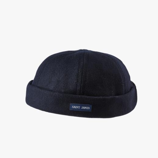 Bonnet docker Saint James en noir, design classique.