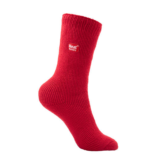 Chaussettes thermiques rouges pour femmes de Heat Holders, taille 37-42.