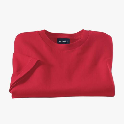 T-shirt rouge Ragman en taille 44, plié.