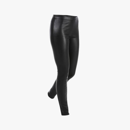 Leggings en cuir stretch Depeche Coupe moulante et pourtant très confortable. Le leggings en cuir stretch du spécialiste danois du cuir Depeche.