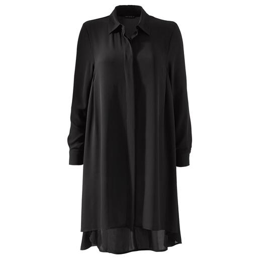 Blouse longue Janice & Jo Nominée comme étant le vêtement préféré porté le plus souvent : la longue blouse noire à la coupe parfaite.