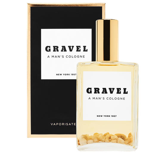 Eau de Parfum Gravel Spray, 100 ml Transparent. Fort. Épicé. Minéral. Seul l’original possède des galets bien réels dans la bouteille.