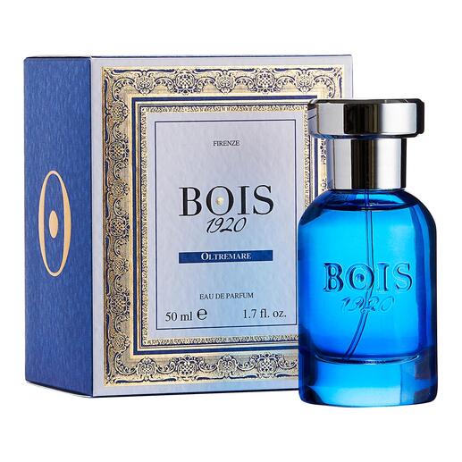 Eau de Parfum  « Oltremare » Bois 1920, 50 ml Incomparablement frais, vibrant, dynamique : « Oltremare » diffuse une odeur de vacances en Méditerranée.