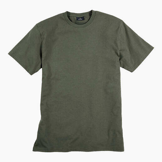 T-shirt khaki pour femmes, à plat sur un fond blanc.