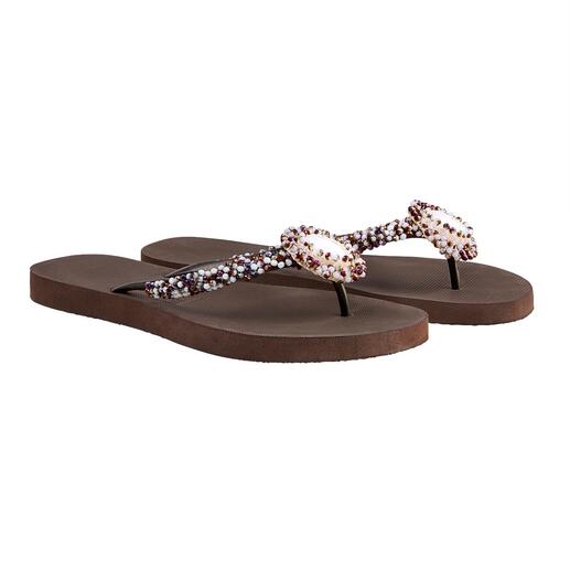 Sandales entre-doigts Deluxe Uzurii, brun Autrefois une simple chaussure de plage. Aujourd’hui star incontestée de la mode.