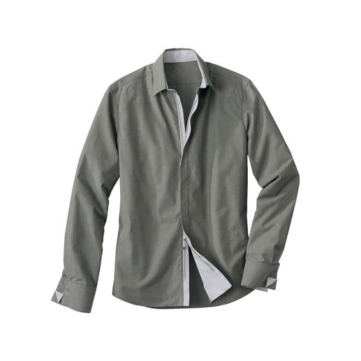 Chemise Zip-Off Coolmax Le confort de port du pur coton. Le confort climatique du Coolmax®. Par Hartwich.
