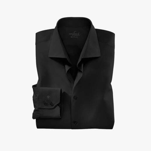 Chemise premium noire de van Laack, pliée avec poignet sport