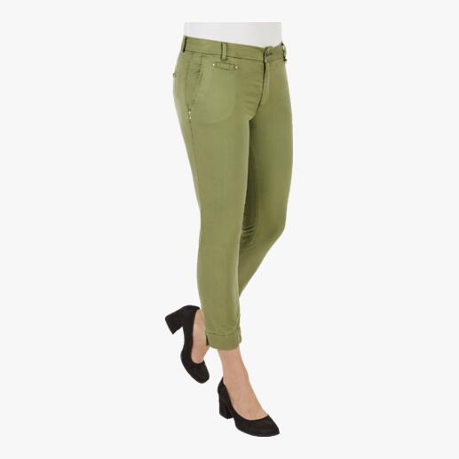 Chino en jersey khaki de Mason's en taille 34, coupe slim.