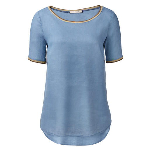 Shirt en lin La Fée Maraboutée Aéré et léger comme une tunique. Féminin et élégant comme un chemisier. Aussi simple d’entretien qu’un t-shirt.