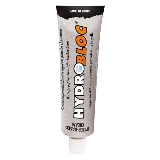 Tube de crème Hydrobloc® pour cuir, 75 ml, sur fond blanc.