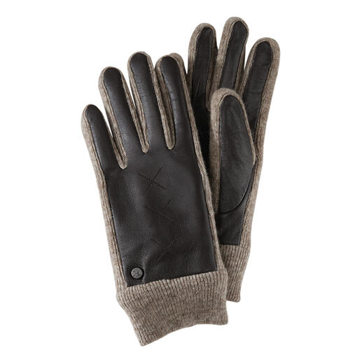 Gants Smart Casual Pearlwood Les inserts en tricot élastique rendent ces gants en cuir nobles si flexibles.