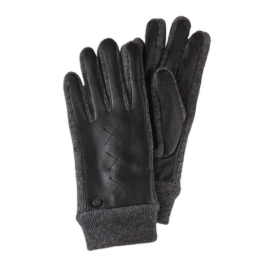 Gants Smart Casual Pearlwood Les inserts en tricot élastique rendent ces gants en cuir nobles si flexibles.