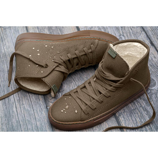 Sneaker hivernale en toile Fabriqué de manière durable à partir de fibres recyclées. Et à nouveau recyclable. Pour homme et femme.