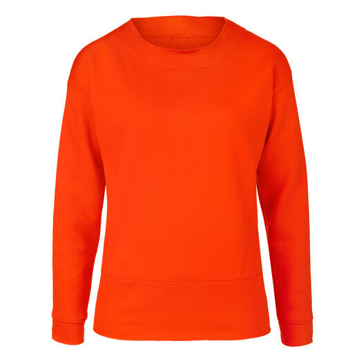 Ensemble détente Hutschreuther Vue de face d'un sweat-shirt orange.