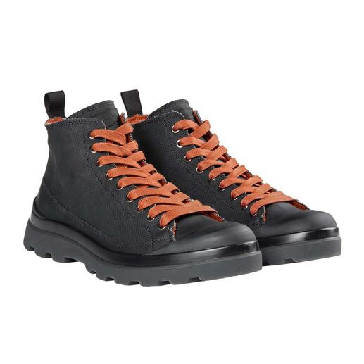 Chaussures Urban-Hiking-Boot Caoutchoutées imperméables et chaudement doublées : les chaussures de marche modernes en toile canevas.