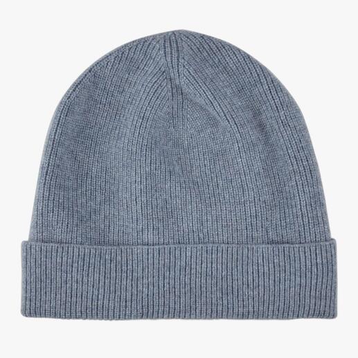 Bonnet en cachemire gris vu de dessus