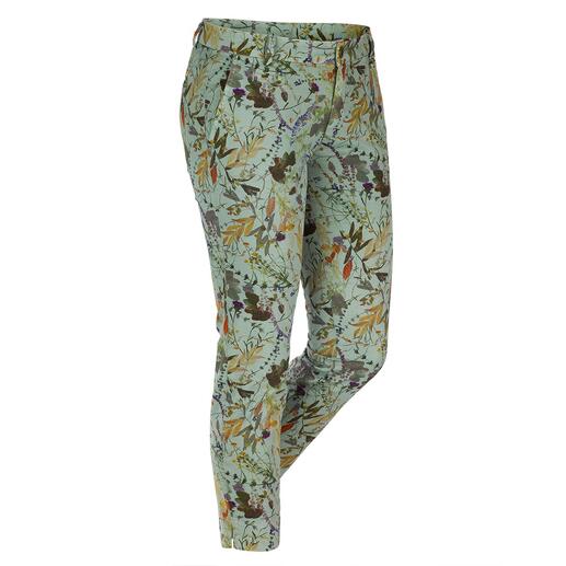 Pantalon chino Wildflowers Mason’s Parfaitement coupé pour la ­silhouette féminine : le pantalon chino du spécialiste italien Mason’s.