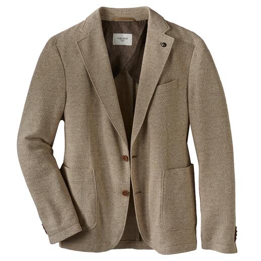Veste en jersey et lyocell Difficile à trouver : la veste en jersey confortable avec effet fraîcheur. Design par Carl Gross.