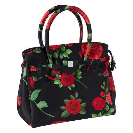 Sac ultraléger Save My Bag, roses Look classique, matériau innovant : ce sac à main ultra léger ne pèse que 380 grammes.