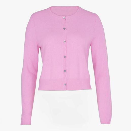 Cardigan court rose FTC avec boutons sur le devant