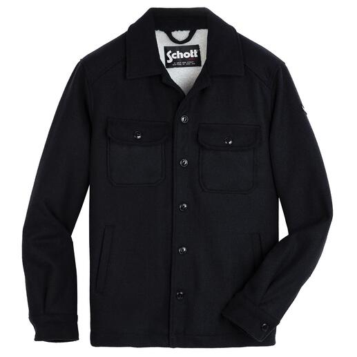 Chemise de bûcheron Schott NYC Un classique qui deviendra tendance : jamais la veste-chemise de bûcheron nʼa été aussi douce et réchauffante.