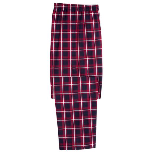 Pyjama préféré long No. 7 Pantalon de pyjama à carreaux rouges et bleus du pyjama préféré long n° 7
