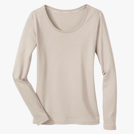 T-shirt Alpaca-Pima beige, vue de face