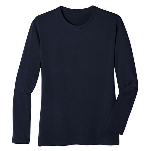 Shirt à manches longues en cachemire Junghans 1954 Plus doux et plus chaud que les simples chemises en coton : le noble shirt à manches longues avec cachemire.