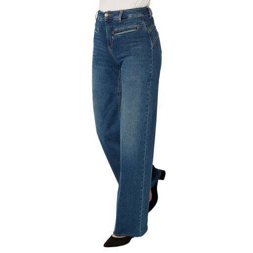Jeans à jambes larges Bottom Up Liu Jo Le jean à jambes larges tendance avec l’effet « fessier séduisant » populaire de Liu Jo et un insert élastique.