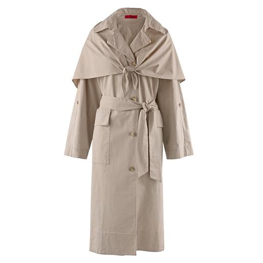 Trenchcoat estival en lin/coton Mise à jour estivale tendance du trench-coat classique : léger et aéré, confortable et élégant.