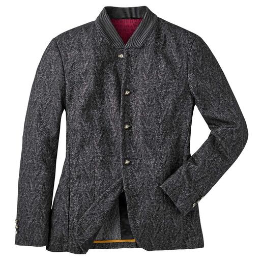 Veste à chevrons Hartwich Mise à jour tendance pour la veste à ­chevrons : motif macro. Col blouson. Tissu confort.